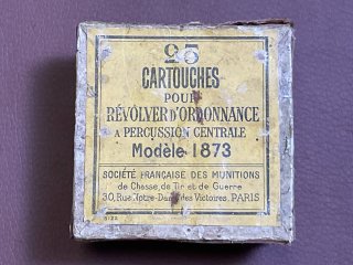 Originalmunition für den französischen Revolver Modell 1873 in der Originalverpackung 25St.