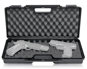 Pistolenkoffer aus schlagfestem Kunststoff - schwarz