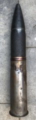 Deutsche 7,5 cm KWK Granate Panzergranate ROT WK2 DEKO