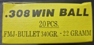 200 Schuss Norinco .308 Win. 7,62 x 51 FMJ 147gr.