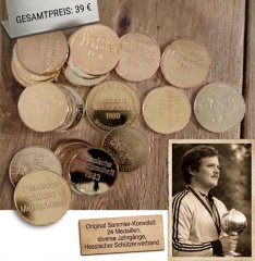 Konvolut 24x Medaillen Hessischer Schützenverband 80er Jahre Meisterschaft