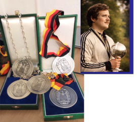 Konvolut 5x Medaillen Deutsche Meisterschaft DSB | Silber 2. Platz Schießsport Vintage