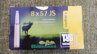 Brenneke 8x57JS TUG bleifrei 150grs. 9,7g. 20 Stück *************ansehen kostet nichts *************