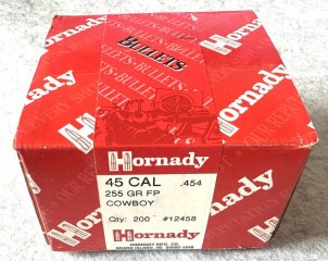 400 Stück Hornady Geschosse, .45 FP 255gr Cowboy