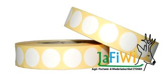 2.000 Stück SCHUSSPFLASTER 20mm auf ROLLE > Farbe: weiß | WEISS > 2000er Rolle | SONDERPREIS NEU !