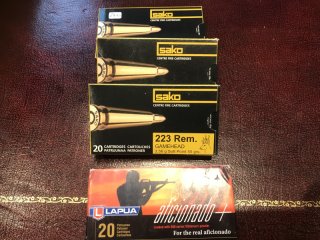 60 Patronen Sako .223 mit 3,56 g Gamehead