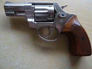 Röhm RG 69 vernickelt-Holzgriffschalen-Stahltrommel