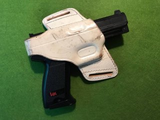 SELTSAMES YAQUISCHLAUFE HOLSTER IN WEIß VIELESKÖNNER GROßPISTOLEN SIG 220 SERIE H&K USP GLOCKS