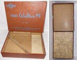 @ Alte Original MANHURIN- WALTHER PPK Pistolen Verpackung Schachtel Karton Box 50iger Jahre @