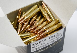 100 Schuss SuB S&B Sellier&Bellot .223 Rem. 55gr 3,6g Vollmantel Munition Patronen FMJ 5,56 AR15 ...