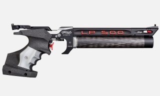 PRESSLUFTPISTOLE WALTHER LP500-E EXPERT - "ROT" - "MEISTERMANUFAKTUR" - "ELEKTRONISCHER ABZUG"