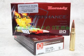 Hornady Superformance CX .308 Win. 150gr. 9,7g 20 Stück 20080944