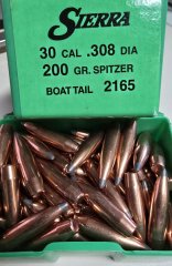 100 St. Sierra .308 - 200gr. Spitzer BT Geschosse