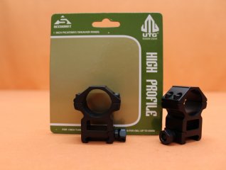 UTG Accushot Montageringe 1" High (RGWM-25H4) Alu schwarz matt für Picatinnyprofil BH=18mm