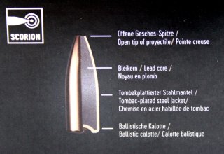 100 Stück NEUE RWS Geschosse MJ MATCH-JAGD SCORION .224 5,6mm 52gr 3,4g #2313343 Präzises Hohlspitz