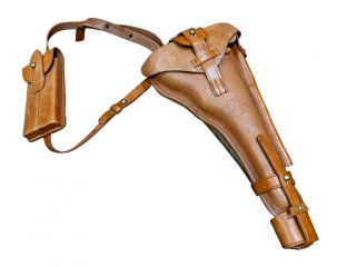 REPRO Artillerie Luger P08 Set mit Holster Magazintasche Putzstock Anschlagschaft und Beriemung