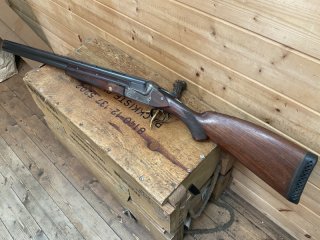 Bockdoppelflinte Gebr. Merkel ES200, Q1, Skeet, Kal.12/70,12/70, Einabzug!