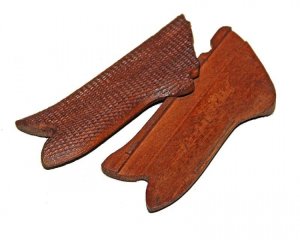 Griffschalen P08 Fischhaut Holz