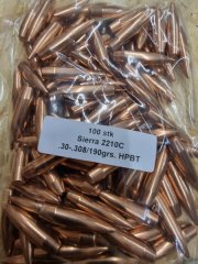 .30-.308/190 grs #2210# Sierra MK HPBT Geschosse 100 stk #SSZ Berka