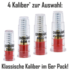 6 St. Pufferpatronen in 4 Kalibern: .38/.357 Mag, .44 Mag, .45 Colt & .45-70 Gov.!        NEU + TOP!