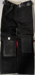 Neuwertige schwarze Doppelleinen Schießhose von RB-Shooting