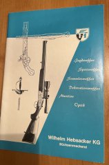 Alter Waffen-Katalog Wilhelm Hebsacker Schwäbisch Hall
