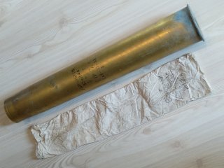 85mm Kartusche UBR-367 + Pulversack, SU-85, T-34, D-44, Hülse, Messing, Polen, Polnisch, Treibladung