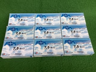 180 Patronen Kaliber 7,5x54 MAS, 11g VM, FNM / Indep
