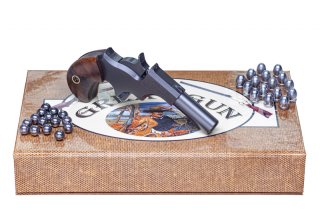 Perkussionspistole Derringer kal. 9 mm 2,5 " Einläufige Pistol plus 2 Arten von Geschossen