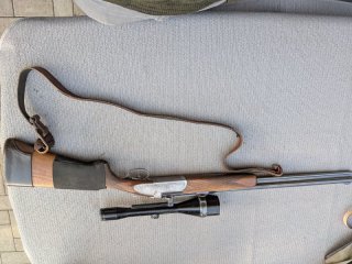 Hebsacker Doppelbockflinte mit Wechsellauf und Schmidt & Bendler 8x56 Objektiv