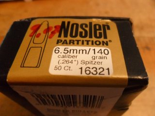 41 Stück Geschosse NOSLER PARTITION .264 6,5 mm 9,1 g 140 grs