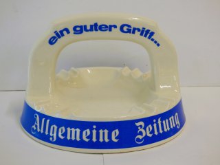Grosser Stammtisch Aschenbecher Allgemeine Zeitung, 60er, unbenutzt
