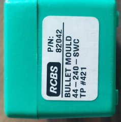 RCBS Gieskokille. 44 240grain SWC