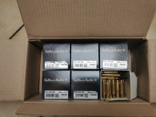 300 Messinghülsen -Schwedenmauser-, 6,5x55 von S&B, 1 x abgeschossen