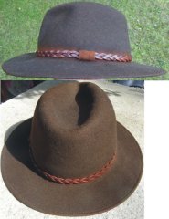 Exklusiver Jagdhut mit Lederband Gr.L