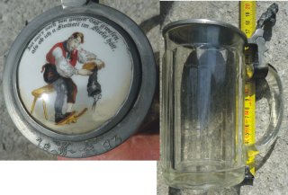 Orig. Scherzbierkrug mit Gravur von 1893