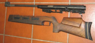 DIANA Luftgewehr, ein DIANA MOD. 75 mit F -Zeichen in Cal. 4,5mm / Ersatzteile - Träger