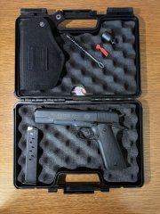 Colt Government 1911 A1 9mm PAK schwarz - neuwertig, komplett mit Koffer