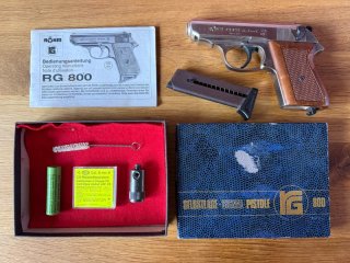 Röhm RG 800 Gaspistole SRS PTB 414 mit Koffer, Anleitung, Holster + Munition