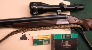 Suhler Drilling aus 1.Hand eingeschossen mit Zeiss Diavari 3-12x56Leucht +ESL .22Hornet