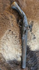 Alte unbekannte Steinschloß Vorderlader Pistole