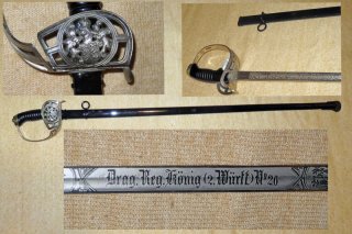 Kavallerie Degen KD 89 Dragoner Regiment König (2. Württemberg) No. 26