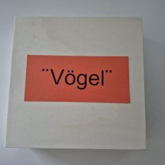 NEUES handgemachtes Vogelpfeifchen-Set in Holzbox - Amsel, Stieglitz, Blaumeise und Kuckkuck