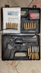 ME Bull Barrel 4" LEP Revolver 5,5mm - F-Zeichen - XXL Zubehör: Pufferpatronen, Schnelllader, Koffer