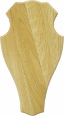 1 x Trophäenbrett EICHE 1 HELL 45cm x 24cm | Hirschschild Rotwild Hirsch Damwild Rothirsch ...