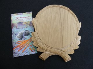Keilerbrett, Trophäen-Schild in Eiche massiv mit Schnitzerei zum Schnäppchenpreis!