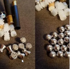 50 Pellet Slugs oder 00 Buckshot incl. Zwischenmittel für .410