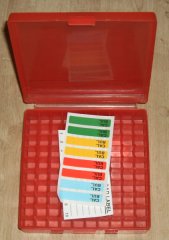 NEUE MTM P-100 Patronenbox P-100-45 Rot Klar KEIN SCHARNIER!!! Case Gard für .45ACP .40S&W 357SIG