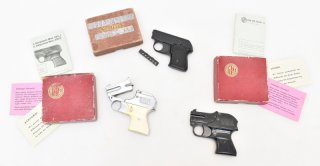 3 Stück EWB - pflichtige Gaswaffen WALTHER UP Mod.1 Kal. 6mmFlob. + 2x EM-GE Mod. 320 J Kal. 7mm Gas