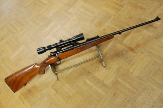 Rep. Büchse Mauser 98 Kal 8x57IS + ZF 6x36 Abs 1 auf Festmontage LL61cm Schaftl. 36cm Top Zustand